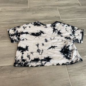 Joah Brown O/S Crop T-shirt Tee Top Small Tye Die